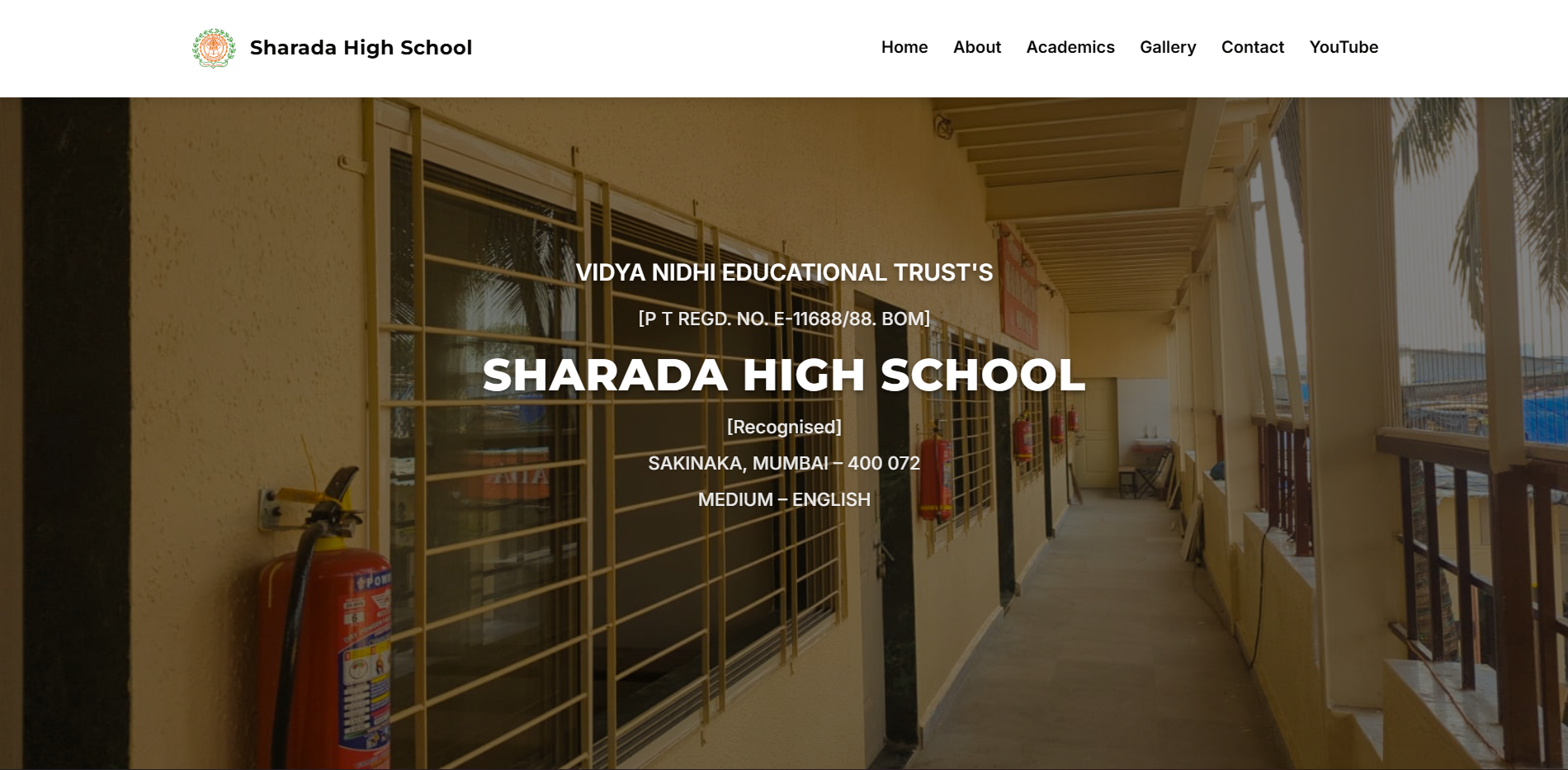 Sharada High School Website